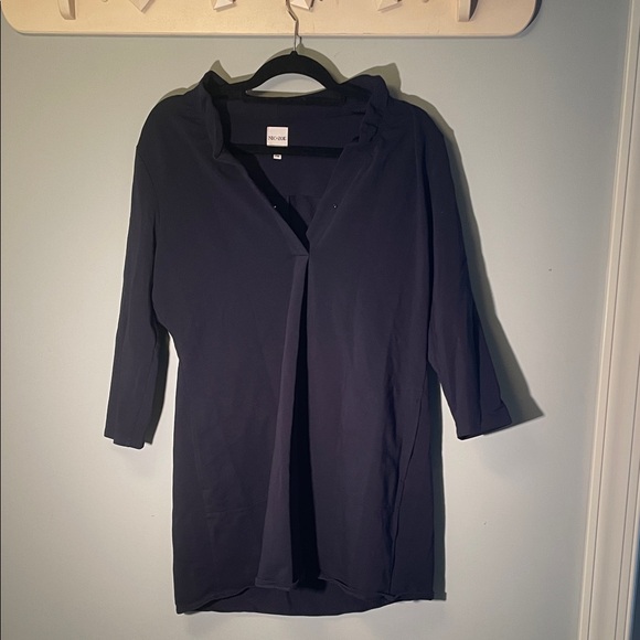 NIC+ZOE Tops - NIC+ZOE Women's Navy Long Blouse